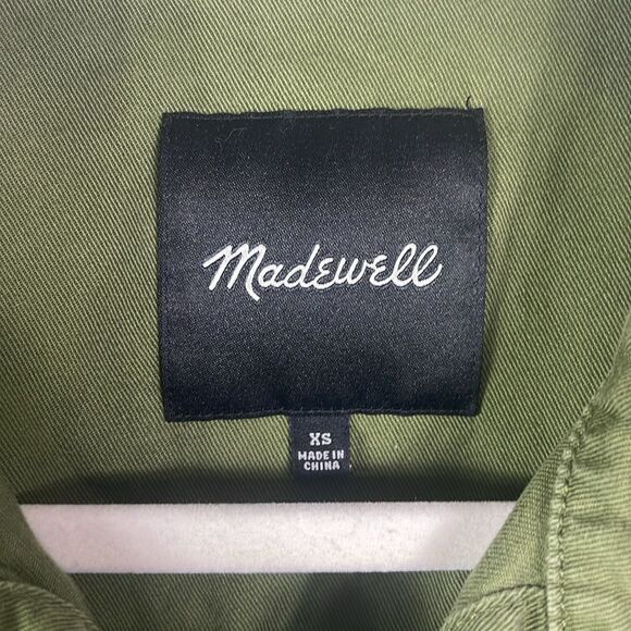 Madewell Crop Anorak Jacket In Desert Olive, 2 Patch and 2 Side Seam Pockets, XS - Picture 8 of 16